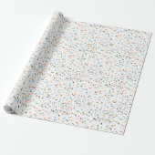 Papier Cadeau Coloré Confetti Motif Automne (Déroulé)