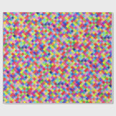 Papier Cadeau Coloré En Carrés Papier Graphique - Cadeau Diagona (Plat)