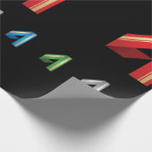 Papier Cadeau Coloré Numéro Quatre Papier d'enveloppement