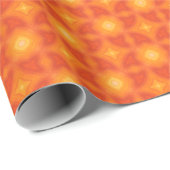 Papier Cadeau Coloré orange et jaune (Coin rond)