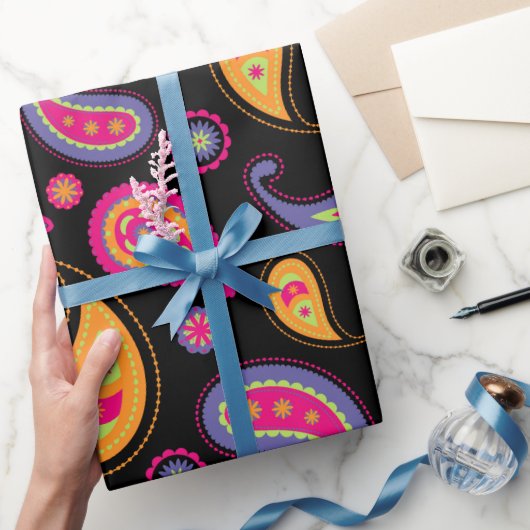 Papier Cadeau Coloré Paisley sans couture Motif (Cadeaux)