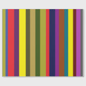 Papier Cadeau Coloré rayé (Plat)