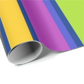 Papier Cadeau Coloré rayé  (Coin rond)