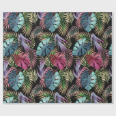 Papier Cadeau Coloré Tropical Foliage Motif botanique (Plat)