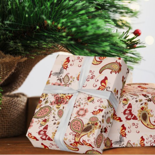 Papier Cadeau Colored paisley patterned wrapping paper