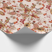 Papier Cadeau Colored paisley patterned wrapping paper (Coin)