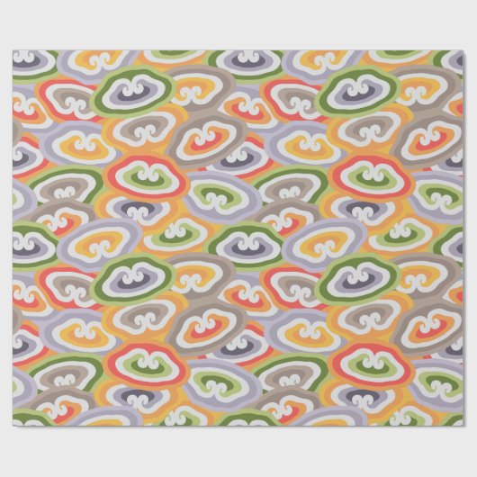 Papier Cadeau Colorful Abstract Cloud Pattern (Plat)