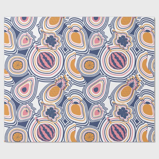 Papier Cadeau Colorful Abstract Fruit Pattern (Plat)