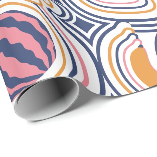 Papier Cadeau Colorful Abstract Fruit Pattern (Coin rond)