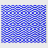 Papier Cadeau Colorful blue and white Kente pattern (Plat)