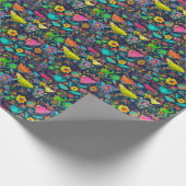 Papier Cadeau Colorful botanical pattern (Coin)