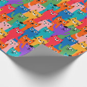 Papier Cadeau Colorful cats (Coin)