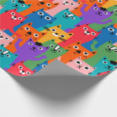 Papier Cadeau Colorful cats (Coin)