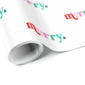 Papier Cadeau Colorful Christmas wrapping paper (Coin rond)