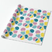 Papier Cadeau Colorful Circle Design – Fun Geometric Print (Déroulé)