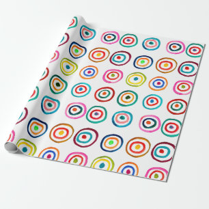 Papier Cadeau Colorful circle rainbow watercolor
