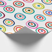 Papier Cadeau Colorful circle rainbow watercolor (Coin)