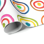 Papier Cadeau Colorful circle rainbow watercolor (Coin rond)