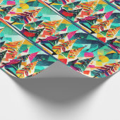 Papier Cadeau Colorful design of Christmas trees (Coin)