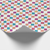Papier Cadeau Colorful Diamond Geometric Pattern (Coin)