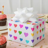 Papier Cadeau Colorful Flirty Hearts Pattern