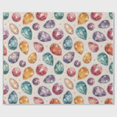 Papier Cadeau Colorful Gemstone Pattern (1) (Plat)