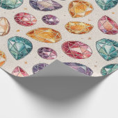 Papier Cadeau Colorful Gemstone Pattern (1) (Coin)