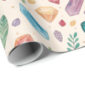 Papier Cadeau Colorful Gemstone Pattern (2) (Coin rond)