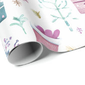 Papier Cadeau Colorful Holiday Joy – Watercolor Wrapping Paper (Coin rond)