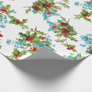 Papier Cadeau Colorful Holly et Blue Oubliez-moi non
