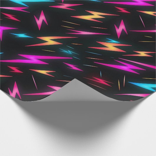 Papier Cadeau Colorful Lightning Bolt Pattern  (Coin)
