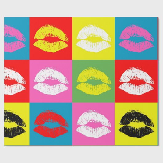 Papier Cadeau Colorful lips (Plat)