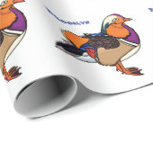 Papier Cadeau Colorful mandarin duck (Coin rond)