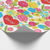 Papier Cadeau Colorful Nurse Floral Pattern (2) (Coin)