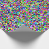 Papier Cadeau Colorful Pixel Squares Background Pattern (Coin)