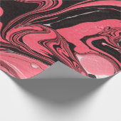 Papier Cadeau Colorful red marble ink paper textures on white ba (Coin)