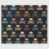 Papier Cadeau Colorful Skull (Plat)