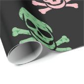 Papier Cadeau Colorful Skull (Coin rond)