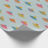 Papier Cadeau Colorful Spaceship Wrapping Paper (Coin)