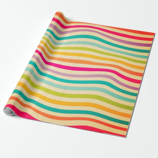 Papier Cadeau Colorful Striped Seamless Pattern. illustration. b (Déroulé)