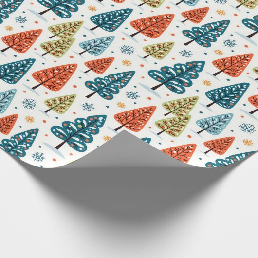 Papier Cadeau Colorful Trees (Coin)