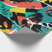Papier Cadeau Colorful Urban Graffiti Pattern (13) (Coin)