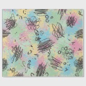 Papier Cadeau Colorful Urban Graffiti Pattern (4) (Plat)
