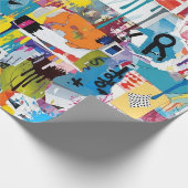 Papier Cadeau Colorful Urban Graffiti Pattern (8) (Coin)