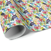 Papier Cadeau Colorful Watercolor (Coin rond)