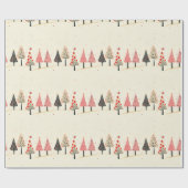 Papier Cadeau Colorful Whimsical Christmas Tree Pattern (Plat)