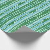 Papier Cadeau Colorstack Ikat en Vert et Aqua (Coin)