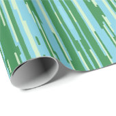 Papier Cadeau Colorstack Ikat in Green and Aqua (Coin rond)