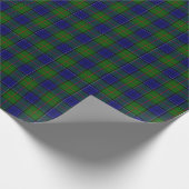 Papier Cadeau Colquhoun tartan bleu vert plaid (Coin)
