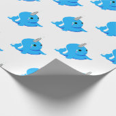 Papier Cadeau Combat de boule de neige de Narwhal ! (Coin)